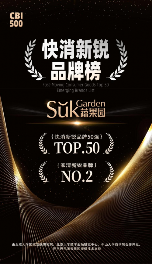 荣登快消新锐品牌50强pg电子试玩入口蔬果园(图1)